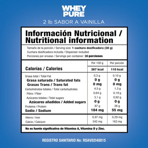 PROTEINA WHEY PURE 2 LB