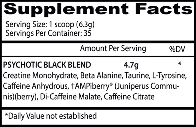 PRE ENTRENO PSYCHOTIC BLACK