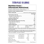 PROTEINA TITAN PLUS 10 LBS HIPERCALORICA