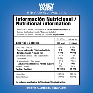 PROTEINA WHEY PURE 5 LB