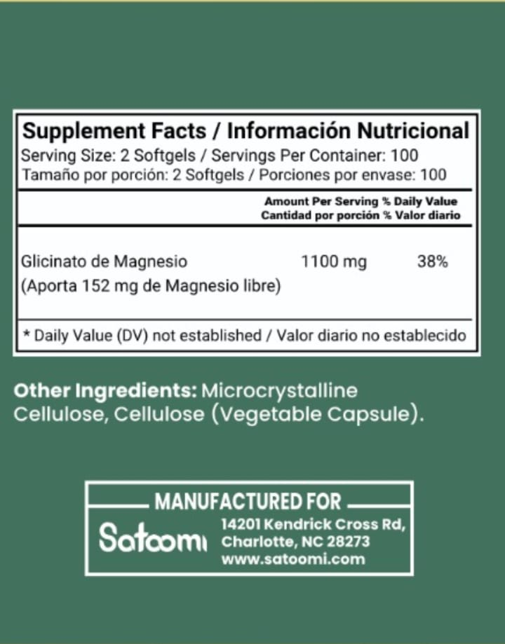 GLICINATO DE MAGNESIO - SATOOMI
